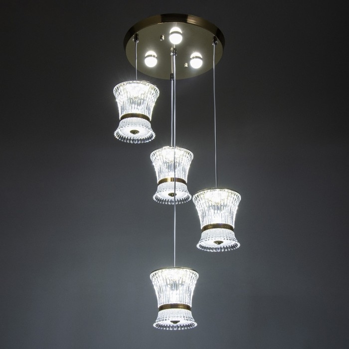 Светильник BayerLux Светильник BayerLux "Медея" 4LED+3LED 41Вт ПДУ золото 40х40х100см