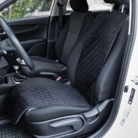 Накидка на переднее сиденье, велюр, размер 35 х 130 см, черный Накидка на переднее сиденье, велюр, размер 35 х 130 см, черный