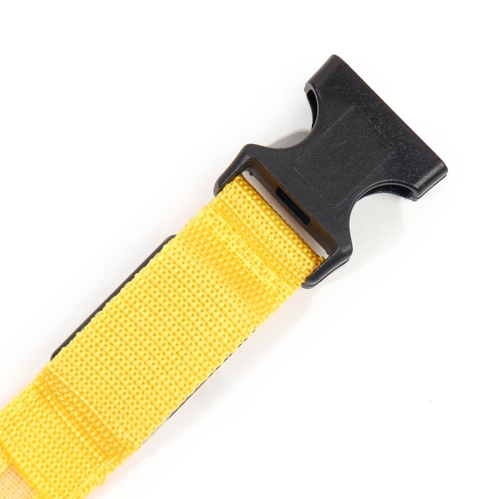 Ошейник с подсветкой размер S, ОШ 35-43 х 2,5 см, 3 режима свечения жёлтый Ошейник с подсветкой размер S, ОШ 35-43 х 2,5 см, 3 режима свечения жёлтый