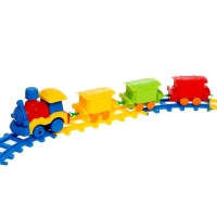 Железная дорога &laquo;Весёлый паровозик&raquo;, звуковые эффекты, работает от батареек