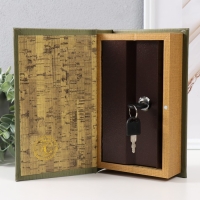 Сейф-книга дерево кожзам "Карта древней земли" тиснение 21х13х5 см Сейф-книга дерево кожзам "Карта древней земли" тиснение 21х13х5 см