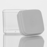 Банка для сыпучих продуктов с вакуумной крышкой Доляна, 500 мл, 9,5&times;9,5&times;10 см, цвет белый