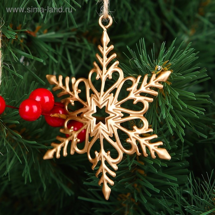 Подвеска металлическая &laquo;Новогодние чудеса&raquo;, золото, МИКС