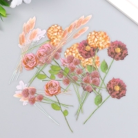 Набор наклеек "Цветы. Туманный розовый" 30 шт 8,5х11 см Набор наклеек "Цветы. Туманный розовый" 30 шт 8,5х11 см