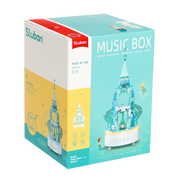 Конструктор &laquo;Розовая мечта. Музыкальная коробочка&raquo;, световые и звуковые эффекты, 420 деталей
