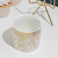 Конфетница керамическая Gold, 220 мл, 9&times;14 см, цвет белый