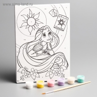 Картина по номерам для детей "Рапунцель" 21х15 см, Принцессы Картина по номерам для детей "Рапунцель" 21х15 см, Принцессы