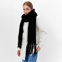 Шарф зимний объемный с кистями MINAKU 210*38+18 см цвет чёрный Шарф зимний объемный с кистями MINAKU 210*38+18 см цвет чёрный
