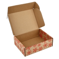 Коробка новогодняя складная «Новогодние шары», бурый, 27 х 21 х 9 см, Новый год Коробка новогодняя складная «Новогодние шары», бурый, 27 х 21 х 9 см, Новый год