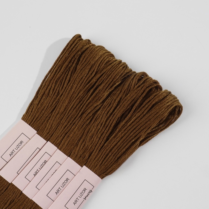 Набор ниток мулине №433, 8 &plusmn; 1 м, 6 шт, цвет коричневый