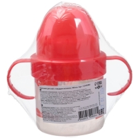 Поильник детский с твёрдым носиком &laquo;Kids подарок&raquo;, 140 мл., с ручками, цвет красный