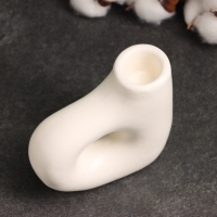 Подсвечник "Брэй" белый глянец, 10х4х10см Подсвечник "Брэй" белый глянец, 10х4х10см