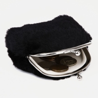 Кошелёк женский на фермуаре, цвет чёрный Кошелёк женский на фермуаре, цвет чёрный