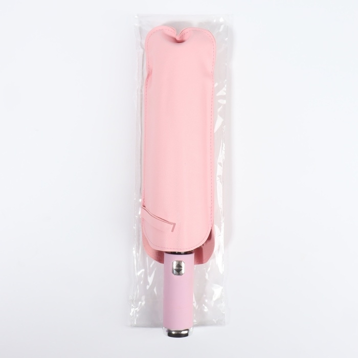 Зонт автоматический &laquo;Однотон&raquo;, с фонарем, 3 сложения, 10 спиц, R = 51/58 см, D = 116 см, цвет розовый