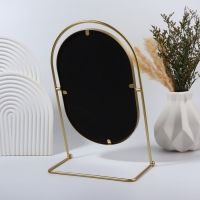 Зеркало настольное &laquo;Богема&raquo;, зеркальная поверхность 17,5 &times; 26,5 см, цвет золотой