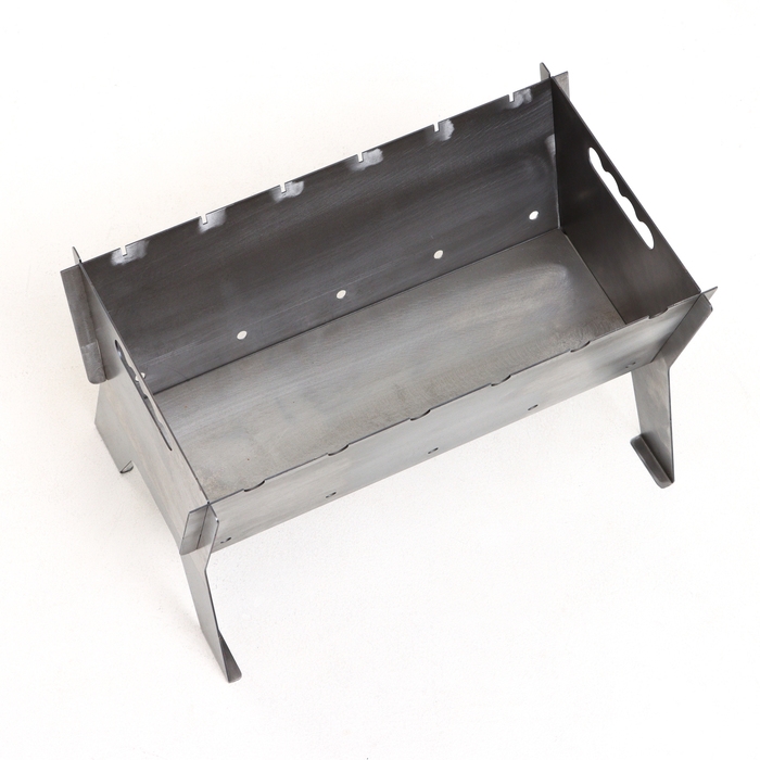 Мангал сборный Мангал сборный "Оптимал", серебристый, толщина металла 2 мм, 49 х 31,1 х 29,5 см