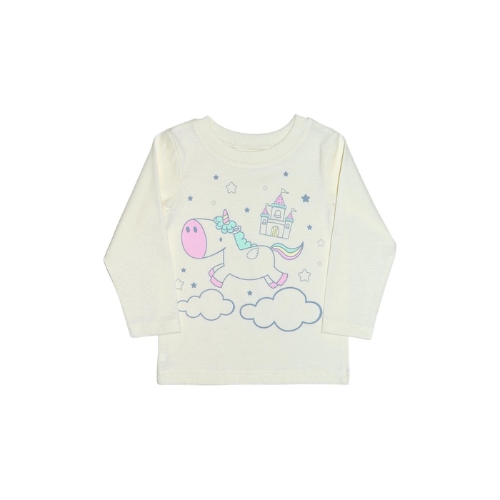 Лонгслив для девочки, цвкт светло-бежевый, рост 80 см