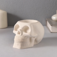 Подсвечник "Череп " 7*10см белый Подсвечник "Череп " 7*10см белый