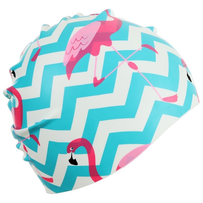 Шапочка для плавания детская ONLITOP &laquo;Фламинго&raquo;, силиконовая, обхват 46-52 см