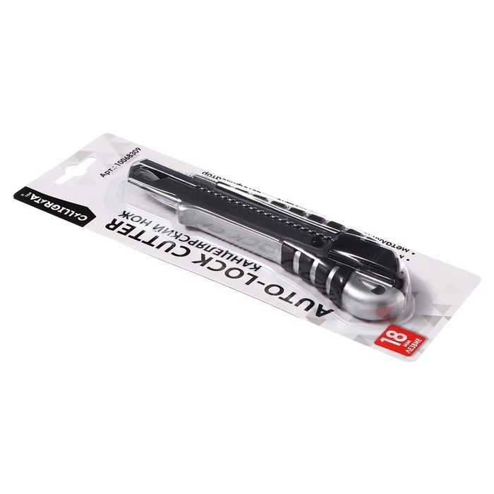 Нож канцелярский 18мм, металлический, Zinc-alloy, TOP Нож канцелярский 18мм, металлический, Zinc-alloy, TOP