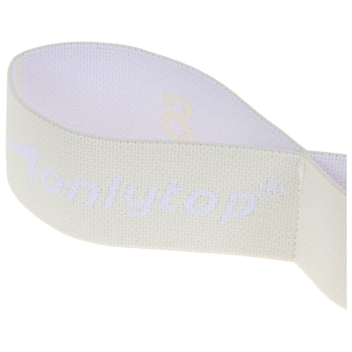 Эспандер-лента ONLYTOP, эластичная, с захватами, 90х4 см, цвет бежевый Эспандер-лента ONLYTOP, эластичная, с захватами, 90х4 см, цвет бежевый