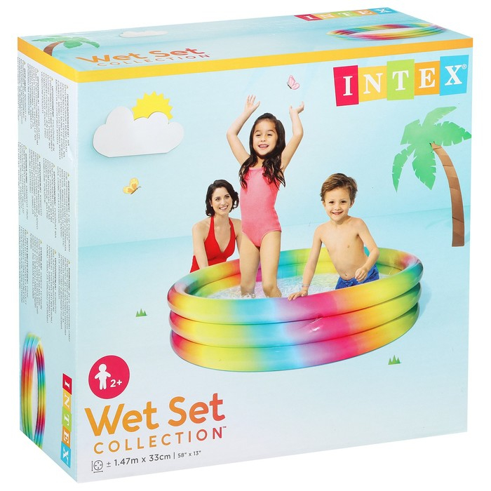 Бассейн надувной «Радуга», 147 х 33 см, от 2 лет, 58439NP INTEX Бассейн надувной «Радуга», 147 х 33 см, от 2 лет, 58439NP INTEX