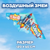 Воздушный змей &laquo;Истребитель&raquo;, с леской