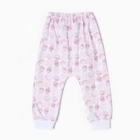 Штанишки детские, цвет белый/бублики, рост 74 см