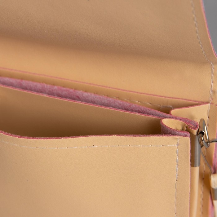 Сумка детская для девочки "Лисичка", на клапане, цвет бежевый