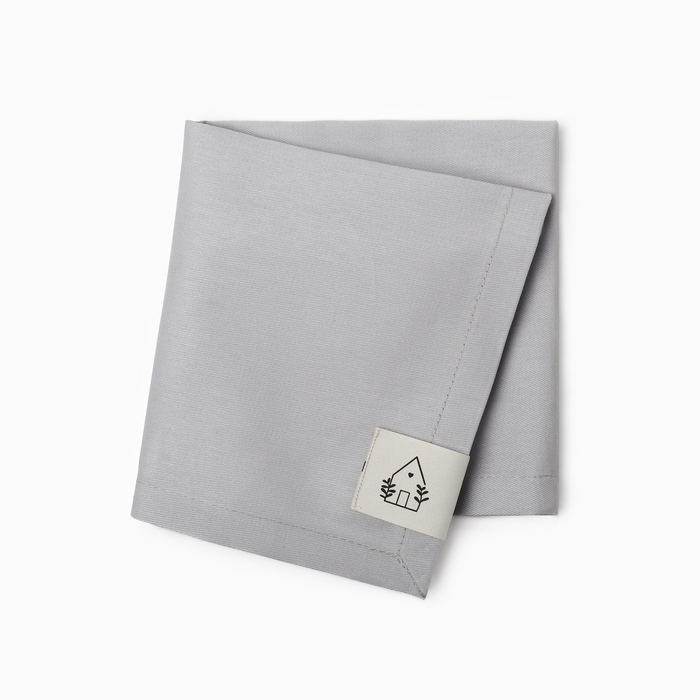 Полотенце Этель Home 40х73 см, цв.светло-серый, 100% хл, саржа 190 г/м2 Полотенце Этель Home 40х73 см, цв.светло-серый, 100% хл, саржа 190 г/м2