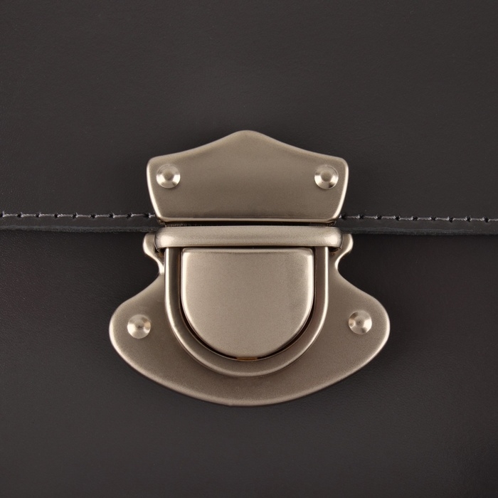 Застёжка для сумки, матовый, 5,5 &times; 5,5 см, цвет жемчужный серебряный