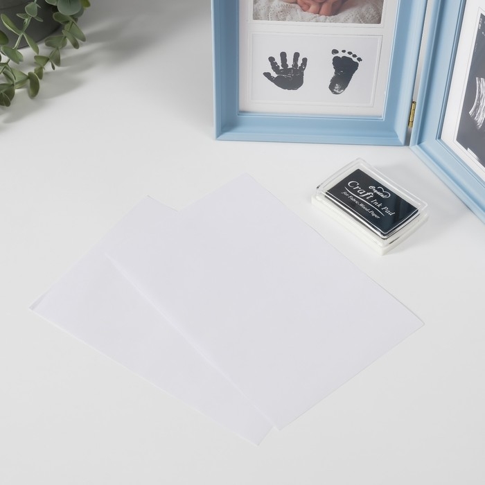 Фоторамка пластик 8х12 см Фоторамка пластик 8х12 см "Наш малыш" голубая с рамкой для УЗИ 2х36,5х22,7 см