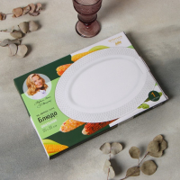 Блюдо фарфоровое овальное Wilmax &laquo;Юлия Высоцкая&raquo;, 36&times;25,5 см, цвет белый