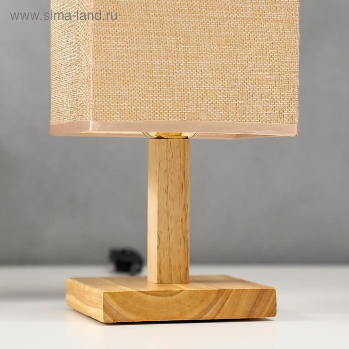 Лампа настольная 16226/1BG Е27 40Вт светлое дерево-бежевый 14х14х32,5 см RISALUX