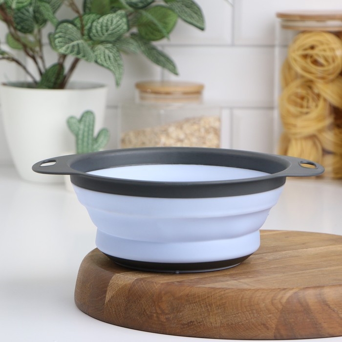 Дуршлаг складной Доляна &laquo;Компакт&raquo;, 24&times;19,5&times;8 см, цвет МИКС