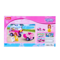 Конструктор Розовая Мечта &laquo;Машинка с прицепом&raquo;, 116 деталей