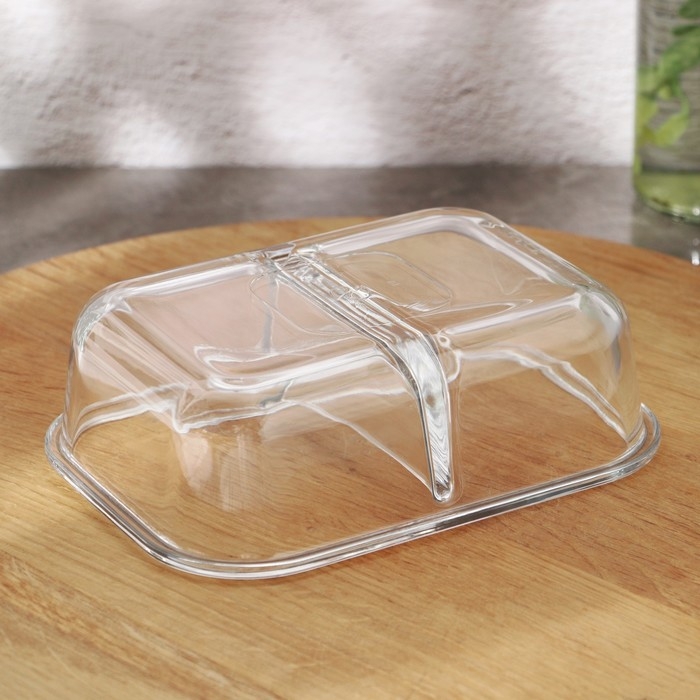 Контейнер из жаропрочного стекла, с крышкой, 600 мл, цвет синий Контейнер из жаропрочного стекла, с крышкой, 600 мл, цвет синий