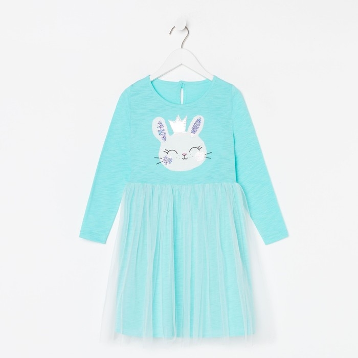 Платье для девочки, цвет мятный, рост 104 см