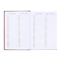 Ежедневник датированный 2025 года, deVENTE. Flag, Attomex. Arkona, твердая обложка бумвинил с поролоном, ляссе, блок 70 г/м2, красный