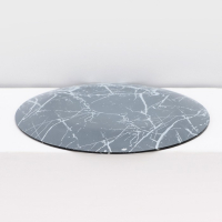 Набор столовый &laquo;Мрамор&raquo;, 7 предметов: тарелка d=30 см - 1 шт, d=21,5 см - 6 шт, цвет чёрный