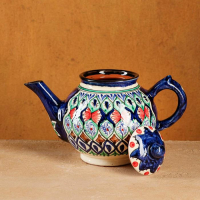 Чайник Риштанская Керамика "Узоры", 1000 мл, микс Чайник Риштанская Керамика "Узоры", 1000 мл, микс