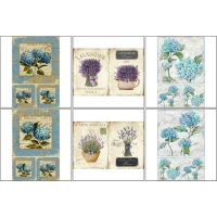 Набор декупажных карт 6 шт «Лаванда и гортензии» А4, 45 г/м2 Набор декупажных карт 6 шт «Лаванда и гортензии» А4, 45 г/м2