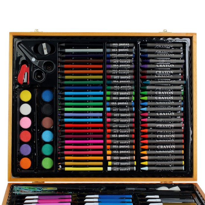 Набор для рисования в деревянном пенале Набор для рисования в деревянном пенале