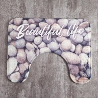 Коврик для ванной Этель "Beautiful life", 50х40 см, велюр Коврик для ванной Этель "Beautiful life", 50х40 см, велюр