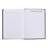 Ежедневник недатированный А5+, 136 листов Ideal new, обложка бумвинил, коричневый