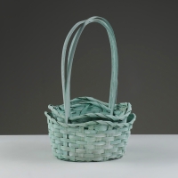 Набор корзин, 19х7,5х9,5/31 см, 22х9х11/34 см, 24х9х11,5/35 см, 3 шт, зелёные, бамбук