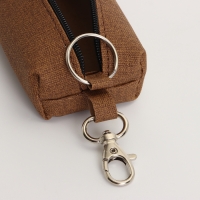 Ключница на молнии, длина 16 см, кольцо, карабин, цвет коричневый Ключница на молнии, длина 16 см, кольцо, карабин, цвет коричневый