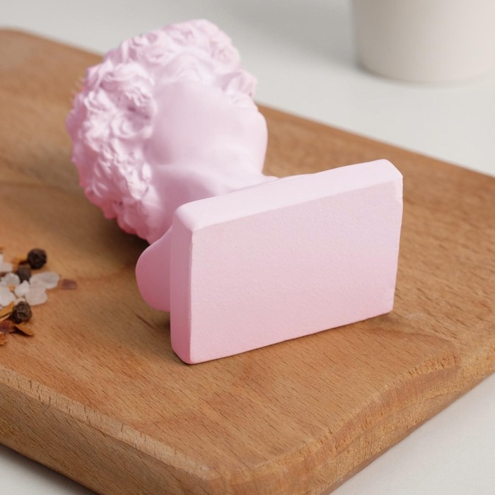 Подставка для зубочисток &laquo;Давид&raquo;, розовая, 5х5х9 см