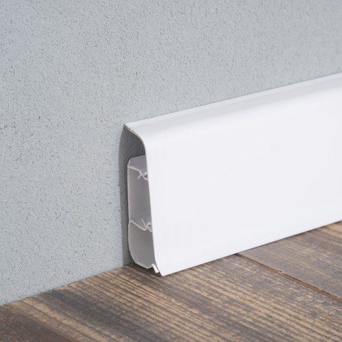 Плинтус напольный 55мм Плинтус напольный 55мм "Деконика", 001 Белый 2,2м