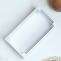 Кашпо деревянное 24.5&times;13.5&times;9 см "Двушка Лайт", двухреечное, белый Дарим Красиво